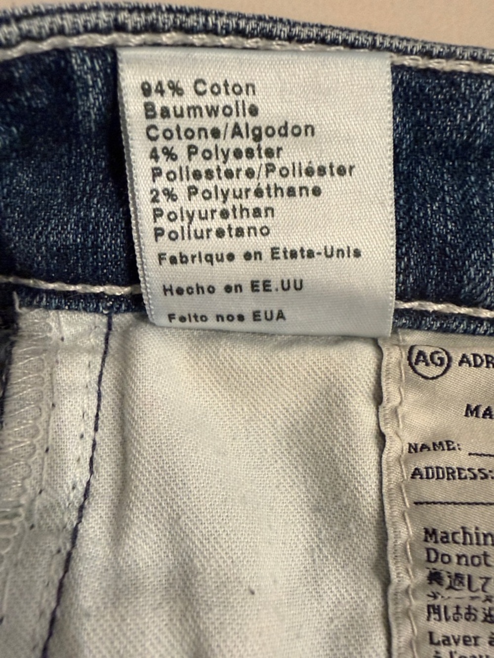 AG The Hailey Ex-Boyfriend Roll Up Denim Shorts Size 27 Medium Wash Premium - Picture 6 of 8